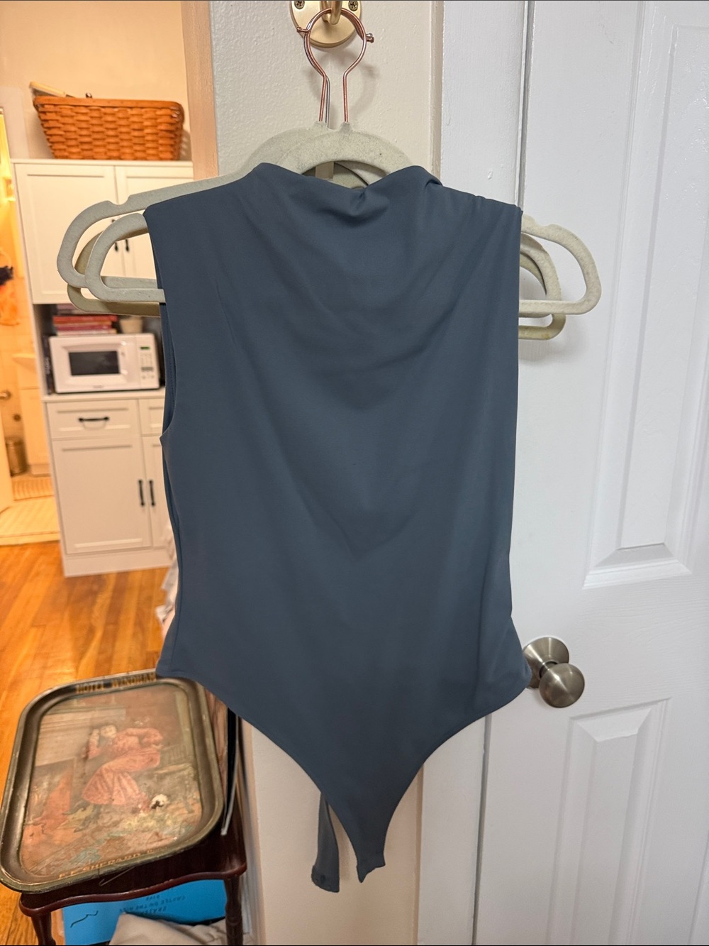 Open Edit Sleeveless Slate Gray Women's Bodysuit